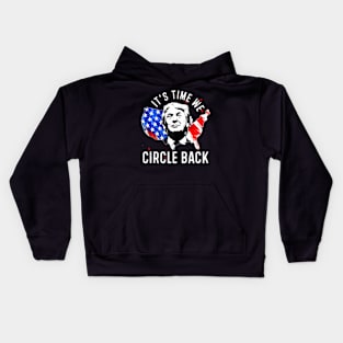 Its Time To Circle Back Trump President 2024 American Flag Kids Hoodie